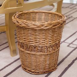 Wicker and Rattan Trash Can, Wastebasket, Storage Basket, Home Organization Basket, Flower Basket, Home Wicker Storage Basket