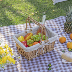 Liu Ruixuan Wicker Shopping Basket, Egg Basket, Gift Basket, Fruit Basket, Outing Basket, Family Storage Basket, Picnic Basket