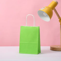 Fruit Green Gift Bags, Take-Out Bags, White Kraft Paper Handbags, Multiple Specifications Available