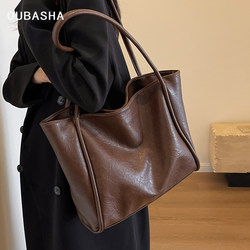Large-Capacity Women's Bag 2026 New Versatile High-End Shoulder Bag Niche Design Light Luxury Commuter Tote Bag