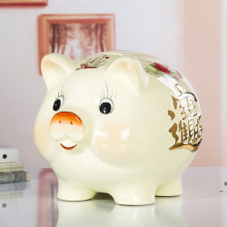 Modern Creative Ceramic Ornaments, Home Decorations, Lucky Pig Money Box, Decorative Items