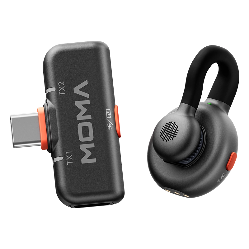 猛玛LARK MIX白色无线领夹式纽扣麦克风MOMA直播降噪收录音麦手机