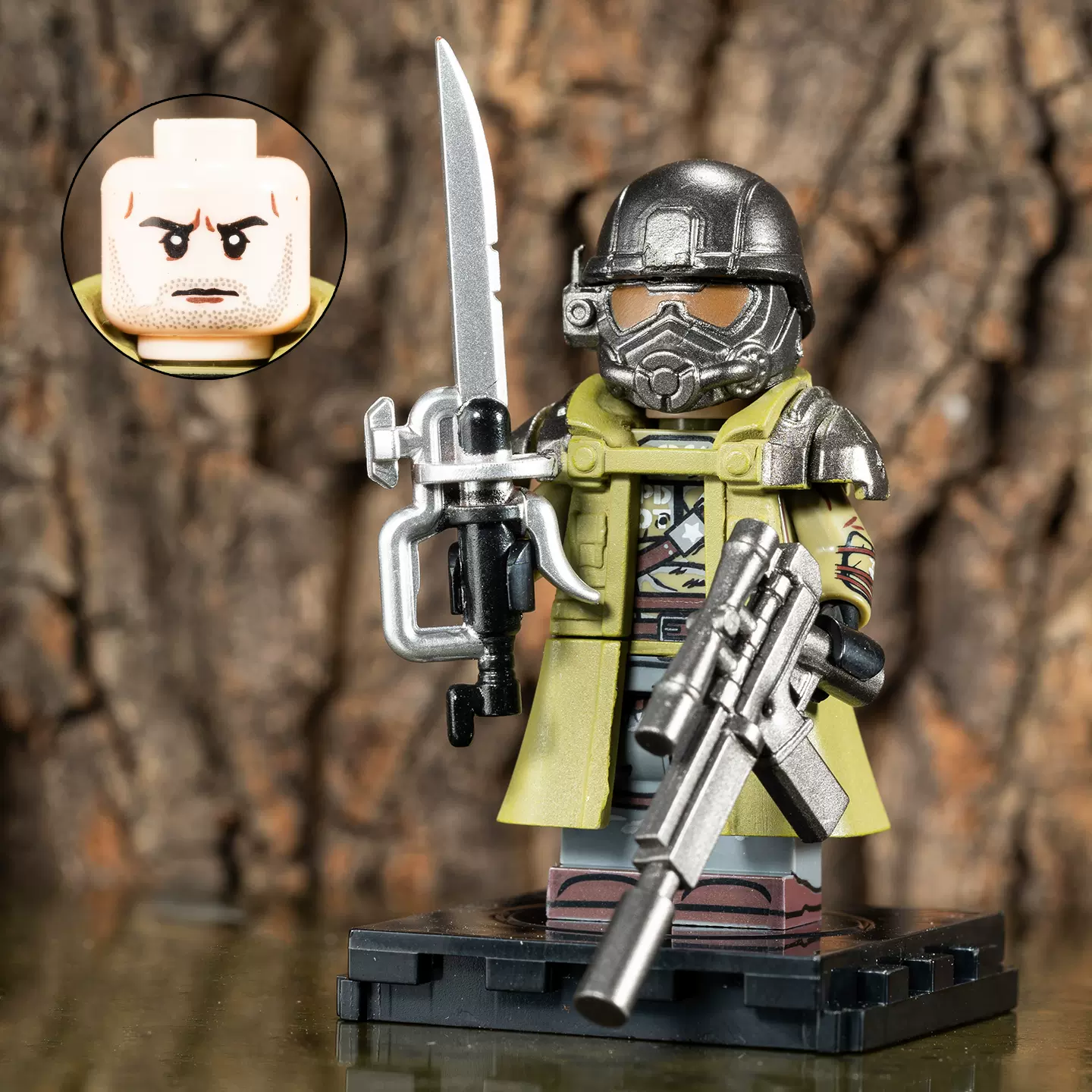 适用乐高辐射黑甲游骑兵NCR军事士兵第三方拼装积木人仔