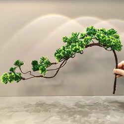 Artificial Zen-Style Welcoming Pine and Thuja Bonsai for Hotel Desks and Cabinets, Chinese-Style Flower Arrangement with Dead Vine Branches