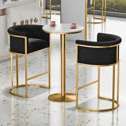 Light Luxury Nordic Bar Stool, High Chair for Reception Desk, Trendy Bar Stool, Home Bar Chair, Bar Stool, Island Dining Chair