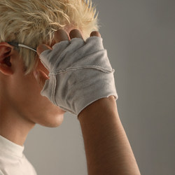 Johari Window Wasteland-Style Futuristic Niche Design Fashionable Fingerless Accessories Half-Finger Gloves