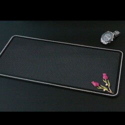 Car Anti-Slip Mat for Dashboard Decoration, Phone Holder, High-Temperature Resistant, Large Size, Diamond-Encrusted, Cute