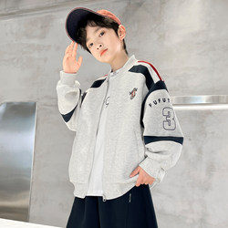 Boys' Jacket Spring and Autumn 2026 New Style for Older Children, Boys' Spring Sports Top, Baseball Jacket, Stylish and Fashionable