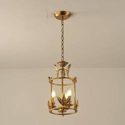 American Retro Chandelier Birdcage Style for Clothing Stores, Guesthouses, Island Counters, Restaurants, French Country Style Foyer, Hallway, Corridor Lights