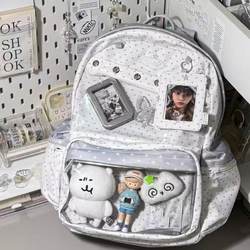 Polka Dot All-Over Star Print Backpack for Women 2025 New Model Elementary School Student Junior High School Student School Bag College Student Girl Bag
