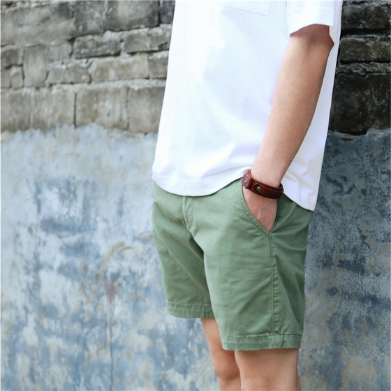 Super shorts men's three -quarter quarter pants trendy cotton elasticity summer thin fashion versatile casual shorts 3 points 4 pants