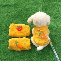 Dog Clothes, Cat Pet Apparel, Puppy and Kitten Fleece Vest, Bichon Frise, Small Dog Harness, Winter Teddy Anti-Shedding