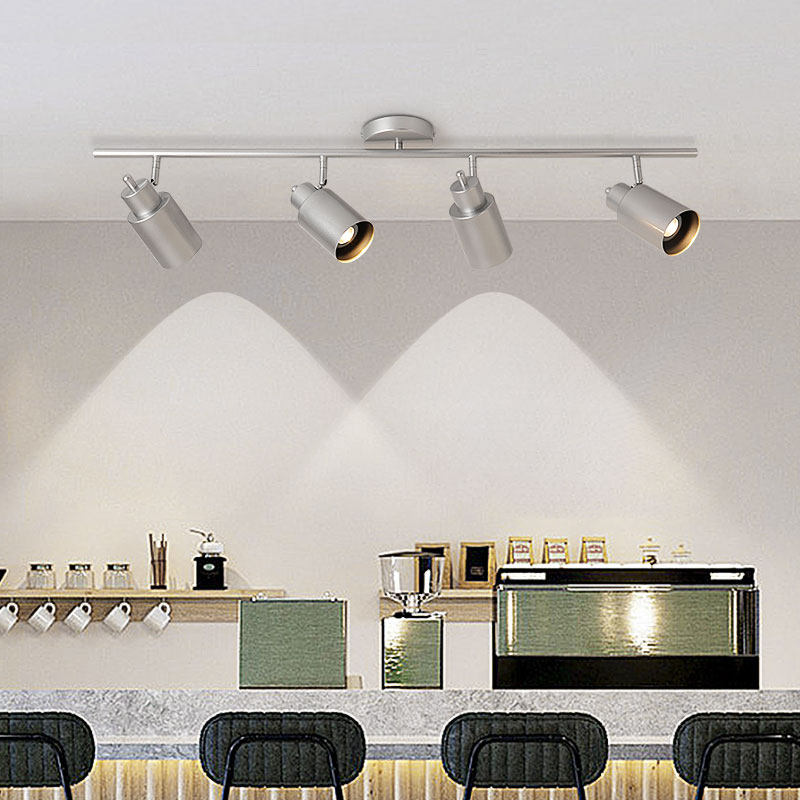 북유럽 산업 스타일 복고풍 거실 천장 스포트라이트 표면 장착 카페 의류 매장 상업 레스토랑 트랙 라이트-