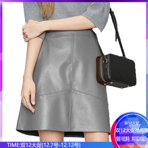 2025 autumn and winter new sheepskin genuine leather skirt skirt women's A-line skirt high waist short skirt hip skirt mid-length skirt