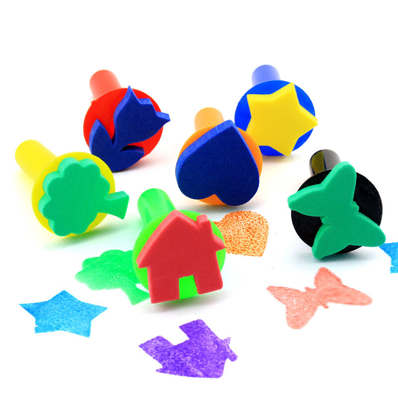 Kit De 16 Rouleaux Et Pinceaux éponges Pour Enfants - Outils De Peinture Créative, Lavables, Pour Loisirs Et Bricolage