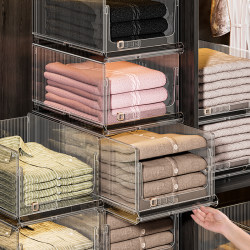 Wardrobe Partition Shelf Storage Organizer Drawer-Type Storage Box Clothing Compartment Shelf Dormitory Wardrobe Storage Basket