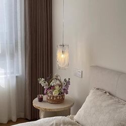 French-Style Light Luxury Bedroom Bedside Cloud Pendant Light, Cream-Style Designer Entryway Dining Room Glass Pendant Lighting
