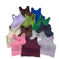 The Best One-Piece Vest to Wear for Four Years! Tiger Head Bean-Shaped Fitness Wear, Yoga Back-Beautifying Medium-High Intensity Top