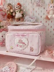 Mikko Co-Branded Large 2025 New Cosmetic Bag Storage Bag Large Capacity Cute Little Animal Square Handbag