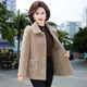 Mom's autumn and winter mink velvet coat for women 2023 new style fashionable woolen coat for middle-aged and elderly people short style