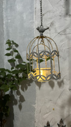 Vintage Wrought Iron Birdcage Wind Lamp Garden Decoration Ornament Miscellaneous Japanese Zakka Photography Candle Holder