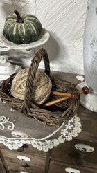 Love in the Garden |   Rattan Hand-Woven Basket Garden Ornament for Succulent Planting and Mini Storage.