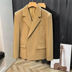 Stylish Men's High-end Suit Men's Micro-wide Two-button Drape Suit Jacket Autumn Style Trendy Casual Single Western Casual Clothes