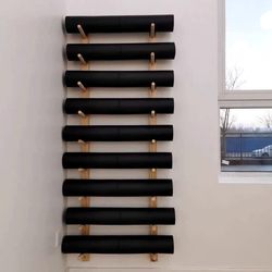 Yoga Studio Gym Storage Rack for Yoga Mats, Storage Rack, Hanging Rack, Sports Wall, Large Capacity Wall Hanging