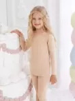 Áo phông khiêu vũ trẻ em quần áo khiêu vũ nhung màu da thịt cho bé gái cộng với quần lót nhung màu da đồ lót giữ nhiệt 