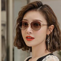 High-End Polarized Small-Frame Sunglasses for Women with Small Faces, Anti-Uv Driving Sunglasses, New Trendy Style