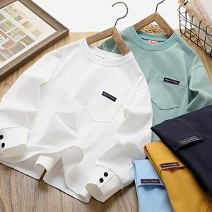 
Boys' long-sleeved T-shirt Spring and Autumn 2026 new pure cotton children's round neck fashionable bottoming shirt medium and large children's casual top