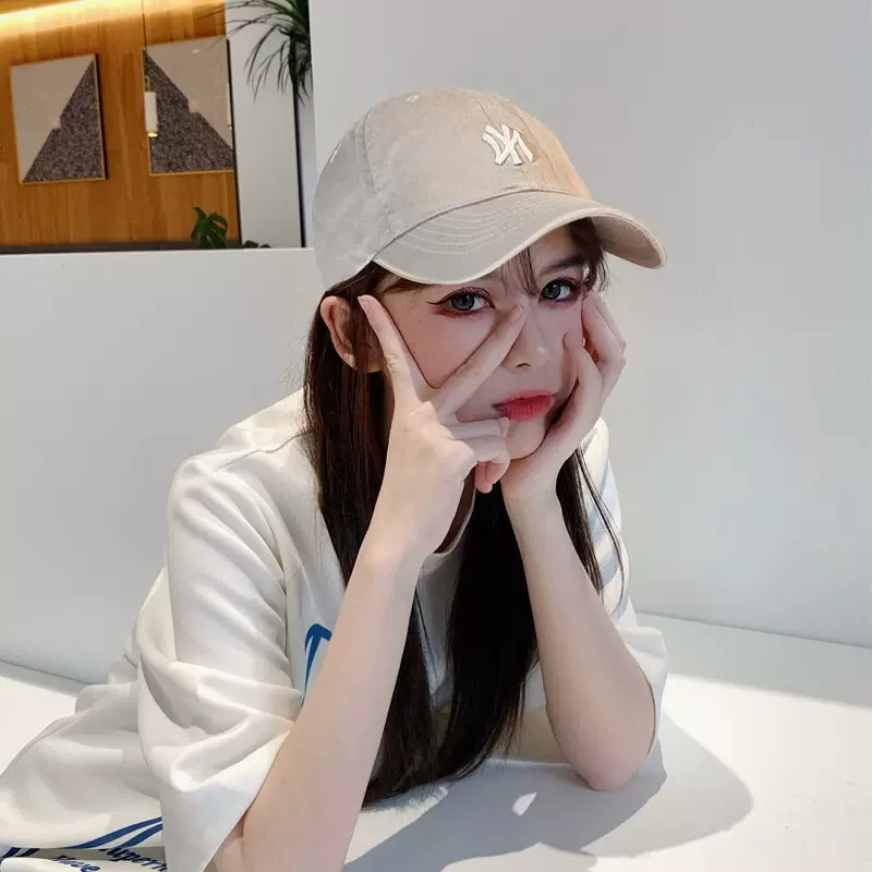Mlb官网男帽女帽遮阳ny纽约洋基帽子软顶鸭舌帽棒球帽米色运动帽 Taobao