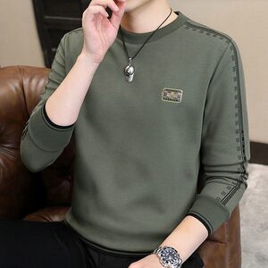 
Autumn and winter sweatshirts for men's trendy brand versatile inner base shirt Spring and Autumn 2025 new men's long-sleeved T-shirt top