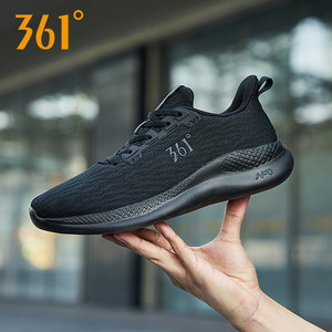 361 Men's Shoes Sports Shoes Men's 2025 New Autumn and Winter Breathable Mesh Casual Shoes Black Thin Running Shoes