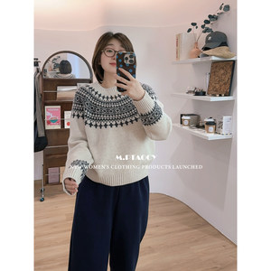 
Taotaojia [Fair Island] Heat and Warm Extra High Weight Thickened Version 100% Pure Wool Pullover Sweater 1101