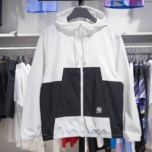 Li Ning sports trench coat Men's 2024 autumn new sunscreen loose, hooded casual jacket AFDU211
