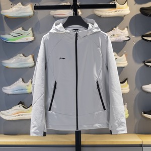 Li Ning sports windbreaker for women 2025 autumn new group purchase water-repellent woven hooded jacket AFDVF92