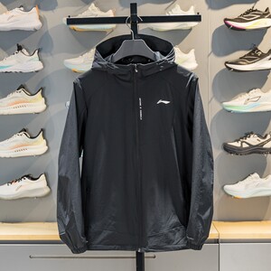 
Li Ning Sports Windbreaker Men's 2026 Spring New Fitness Series Water-Repellent Hooded Jacket AFDW119