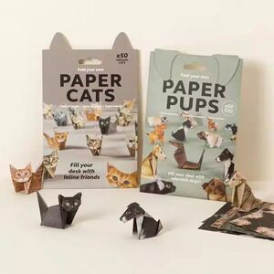 
Popular DIY semi-finished geometric origami cat, dog, dinosaur, folded animal origami 50 pieces of children's educational toys