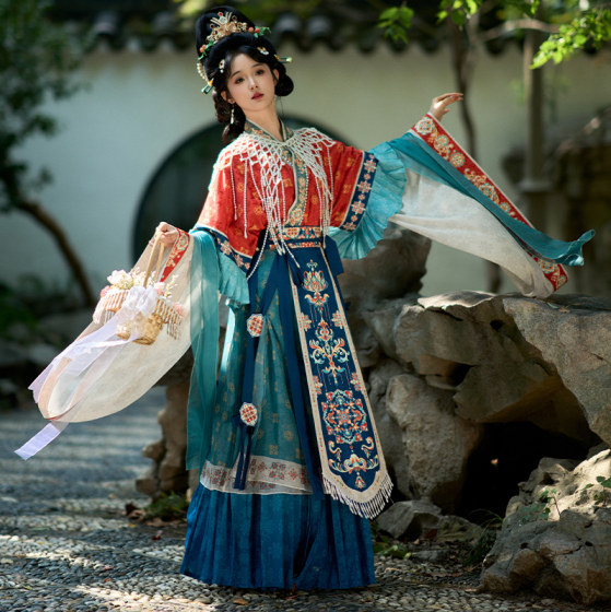 
Nanxiang Jinxia [Yunshang] original restoration of women's Hanfu fairy clothes Wei, Jin, Southern and Northern Dynasties traditional cross-country style