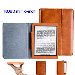 Kobo Mini 5-inch E-book Protective Cover - Advanced Smart Classic Retro Design, Anti-fall, All-inclusive Magnetic Pu Leather Case