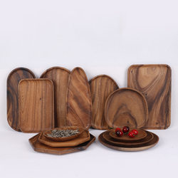 Beautiful walnut creative solid wood tray Japanese-style household dry bubble tray irregular fruit tray snack tea tray