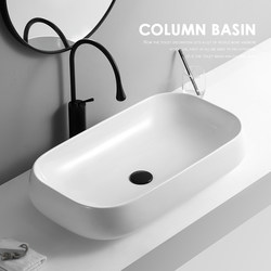 Scandinavian Ceramic Countertop Washbasin Single Basin Bathroom Washbasin Sink Basin Home Accessible Luxury Style