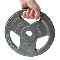 Hand-Grabbed Large-Hole Small-Hole Barbell Plate Home Combination Paint Barbell Plate Fitness Exercise Cast Iron Paint Three-Hole Plate