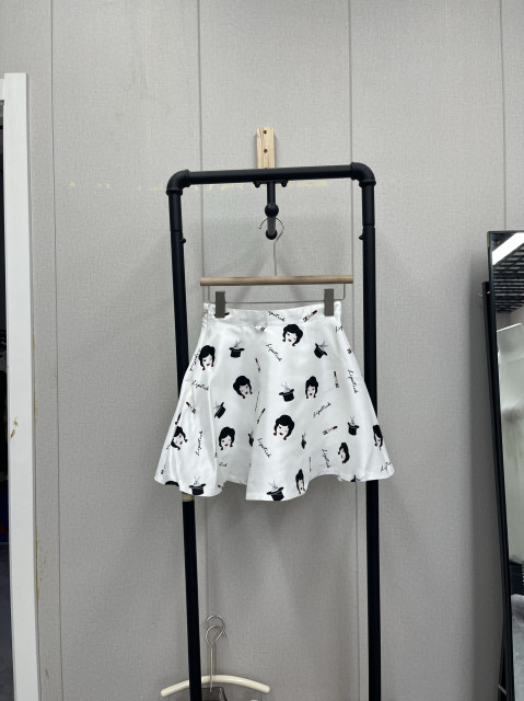 
High-quality fashionable puffy skirt high waist age-reducing cute print summer style sweet age-reducing