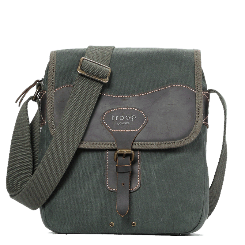 Troop shoulder bag men's waxed canvas men's messenger bag trendy ...