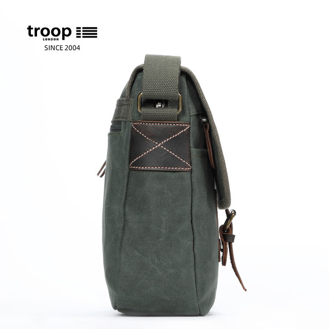 Troop shoulder bag men's waxed canvas men's messenger bag trendy ...