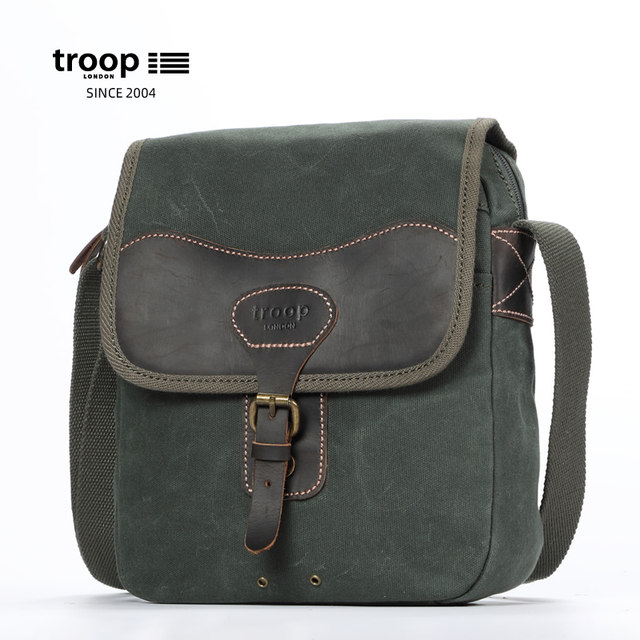 Troop shoulder bag men's waxed canvas men's messenger bag trendy ...