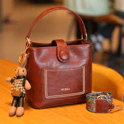 【Mueka/Monica】Women's Bag 2026 New Model Handheld Bucket Bag Women's Crossbody Shoulder Versatile Women's Bag