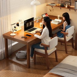 Computer Desk for Bedroom, Home Use, Double Desk for Students, Study Writing Desk, Work Table, Rectangular Room Long Table
